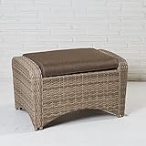 Living Hocker Turin Natur FuÃŸbank Bank FuÃŸhocker Rattanhocker Polyrattan