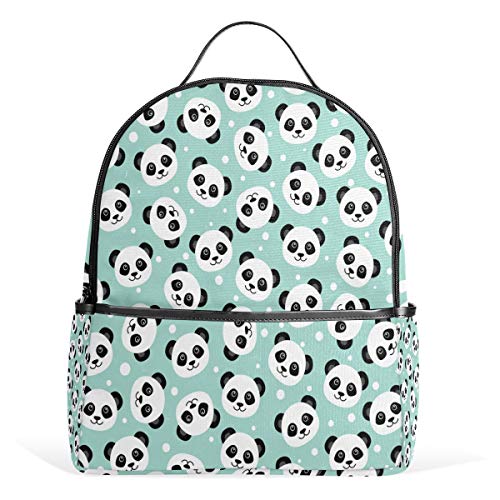 Niedlicher Panda-Gesichts-Rucksack, wasserdichte Schultertasche, Turnbeutel, Tiermotiv, blaue Tasche, lässiger Tagesrucksack, Outdoor-Reise, Sporttasche für Damen und Herren