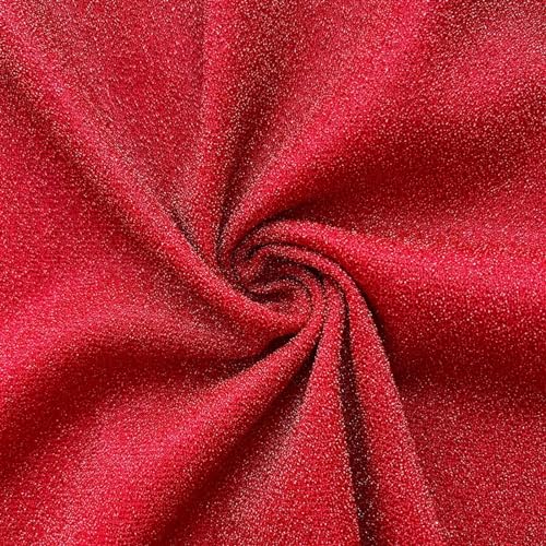 Paillettenstoff Glitzernder Stoff mit Farbverlauf, schimmerndes Glitzer-Mesh-Gaze-Highlight, handgefertigt for Hochzeitskleid, Kostüm, Party, Hintergrunddekoration (Color : Red, Size : 50cmX150cm)