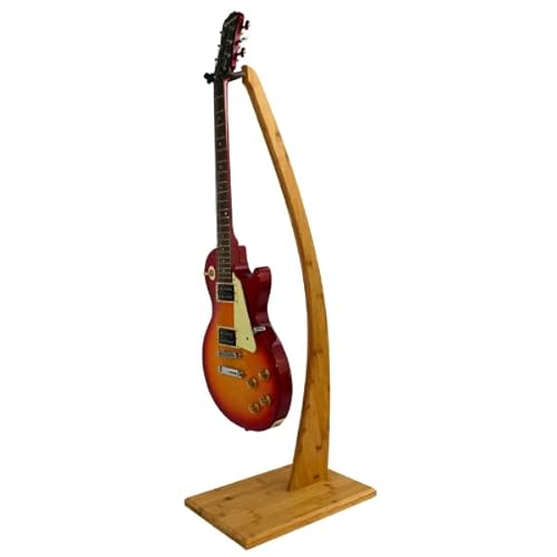 Gitarrenständer – Premium-Bodenständer aus Bambus für alle Gitarren und Bässe – Premium-Bodenständer für Elektrik und Akustik