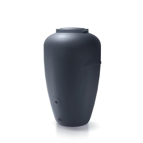 Ondis24 Regenwassertonne Regentonne Wasserfass Regenspeicher Wasserbehälter Amphore Anthrazit aus Kunststoff mit 440 Liter Fassungsvermögen (440 Liter)