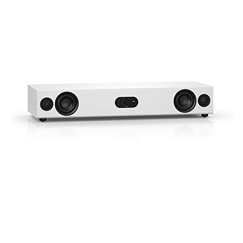 Nubert nuPro AS-3500 | weiße Soundbar mit DTS und Dolby Audio | Soundplate für Streaming | TV-Lautsprecher mit Bluetooth aptX HD | Soundbase in 2 Wegen | vollaktive Stereobase | Sounddeck für Zuhause