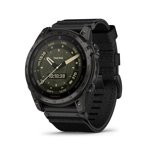 Garmin tactix® 7 – AMOLED Edition, spezialisierte militärische und taktische GPS-Smartwatch, adaptives AMOLED-Display, integrierte Taschenlampe, vorinstalliertes TopoActive Mapping