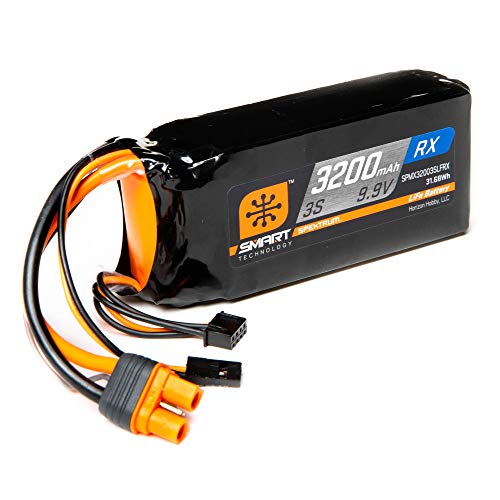 Spektrum 9.9V 3200mAh 3S 15C Smart LiFe ECU Battery: Universal Receiver, IC3
