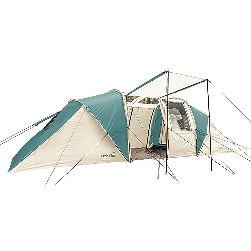 Skandika Kuppelzelt Kalmar | Campingzelt für 6 Personen, Dachfenster, Einlegeboden, 3000 mm Wassersäule, Familienzelt| Zelt für Camping, Outdoor, Festival