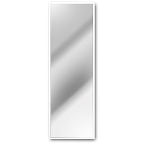 Homestyle Wandspiegel 50 x 150 cm Holzrahmen Weiß Garderobenspiegel Moderner Spiegel