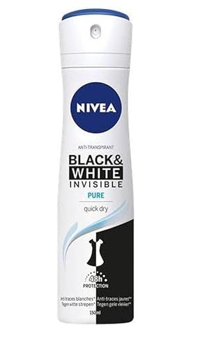 Nivea Women Deospray - Invisible Black & White Pure - 6er Pack ( 6 x 150ml)