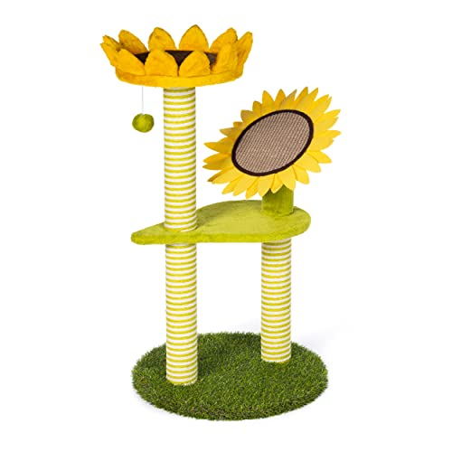 Prevue Kratzbaum für Haustiere, Sonnenblumen-Spielplatz, mit Spielzeug