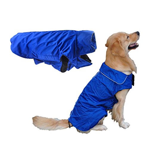FakeFace Wasserdicht Hundemantel Große Hunde Wintermantel gefüttert Hundejacke Regenmantel Winter warme Kleidung Hundebekleidung XL XXL XXXL