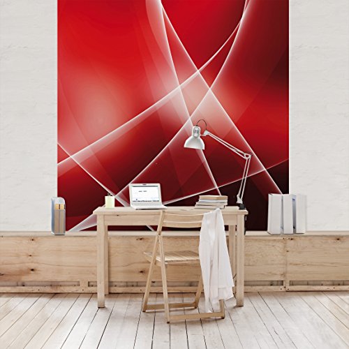 Apalis Vliestapete Swing And Relax Fototapete Quadrat | Vlies Tapete Wandtapete Wandbild Foto 3D Fototapete für Schlafzimmer Wohnzimmer Küche | Größe: 288x288 cm, rot, 98065