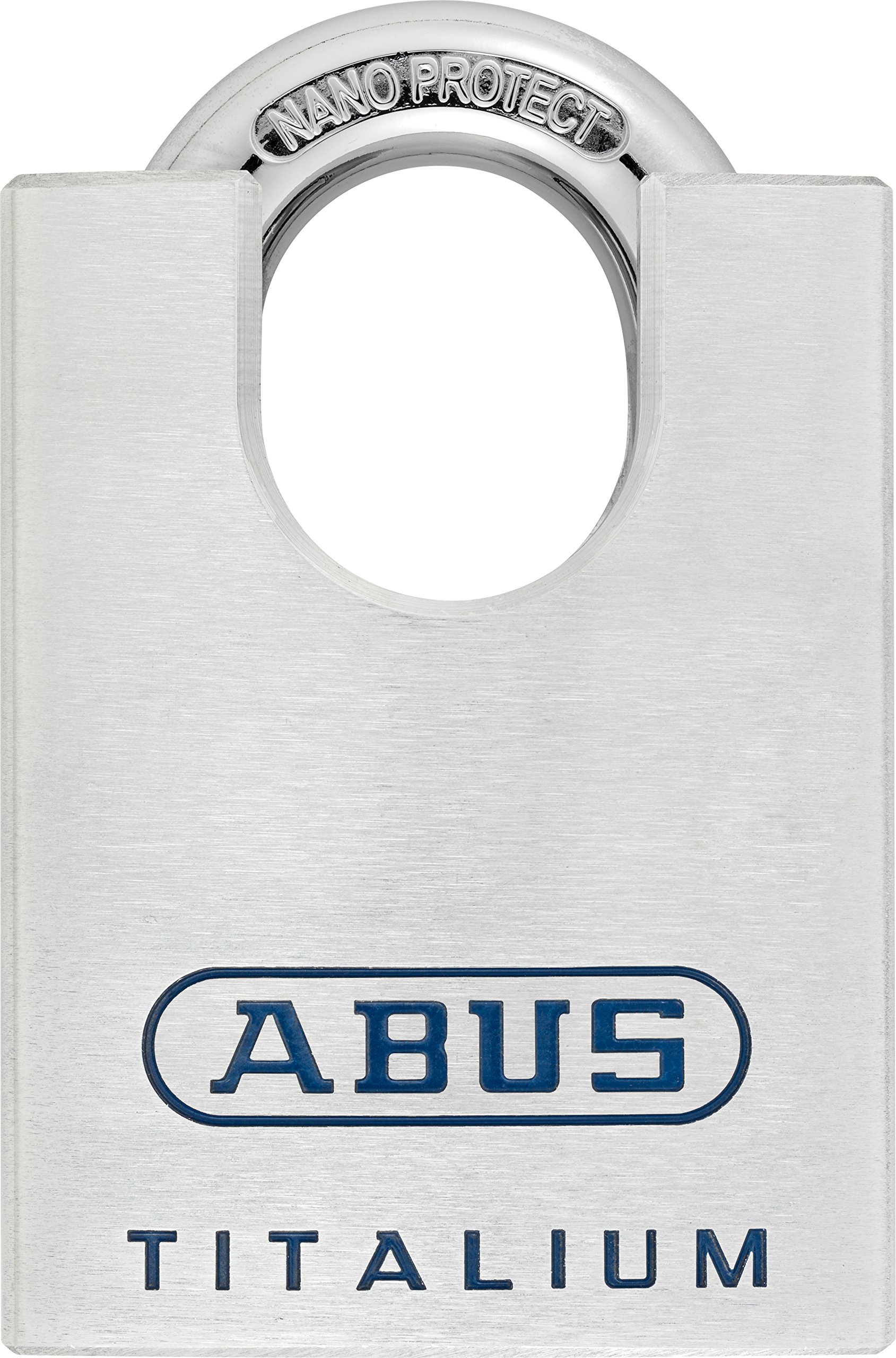 ABUS Titalium Vorhängeschloss 96CSTI/50 - leichter Schlosskörper aus massivem Spezial-Aluminium - mit integriertem Bügelschutz - ABUS-Sicherheitslevel 8 - Silber