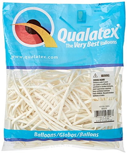 Qualatex Q4-3918 Luftballons, Gummi, weiß, 1 x 152,4 cm