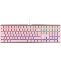 CHERRY MX Board 3.0 S, kabelgebundene Gaming-Tastatur mit RGB-Beleuchtung, Deutsches Layout (QWERTZ), MX Silent RED Switches, pink