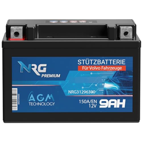 NRG PREMIUM Stützbatterie 31296300 9Ah 12V Backup Batterie AGM start stop ersetzt 509106013 AUX9 EK091 59000