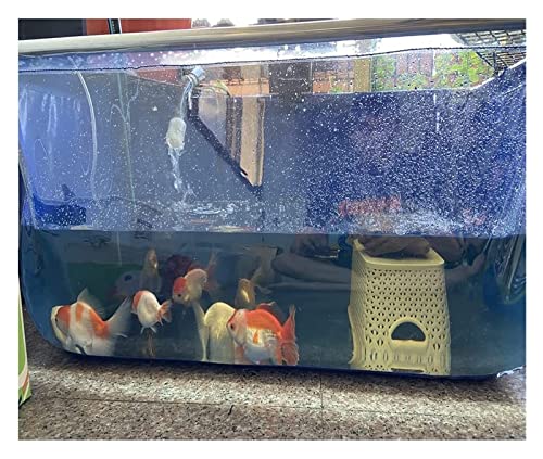 Fischteich-PVC-Plane mit Stahlrahmen für Fischteiche, Aquarium-Pool mit transparenter Sichtscheibe und Ablassventil, Würfel-Display, Wassertank für im Garten gezüchtete Koi, Goldfische