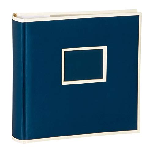 Semikolon 351132 200 Pockets Album – 23 x 22,3 cm – 100 Seiten cremefarben, für 200x 10x15 Fotos – marine blau