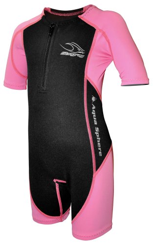 Aqua Sphere Stingray Schwimmanzug Neopren für Kinder pink/schwarz, XS-92-2 Jahre