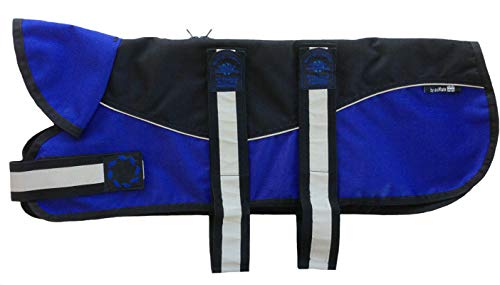 Outhwaite Hundemantel, reflektierend, ungepolstert, 66 cm, Einheitsgröße, Schwarz/Blau