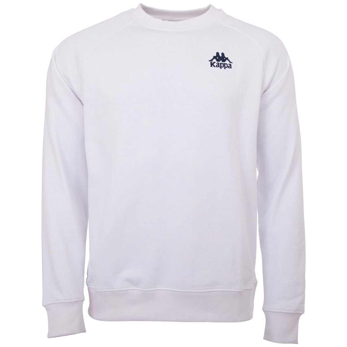 Kappa Herren Sweatshirt Authentic Taule | Langarm Shirt, Retro-Look Hoodie, Pullover Sweater Long-Shirt, Regular fit | 001 white, Größe XL