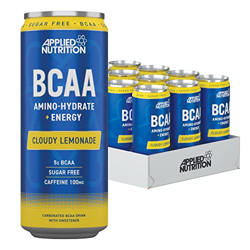 BCAA Amino-Hydrate + Energy Cans, Cloudy Lemonade - 12 x 330 ml.