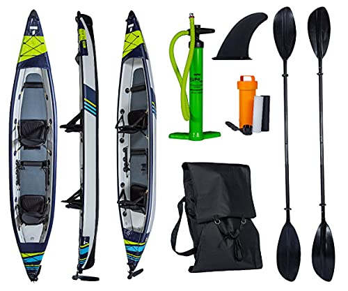 Wassersport TAHE 21 Kayak AIR Breeze Full HP PRO Inflatable Kanau Tourenkajak 3 Personen 473cm