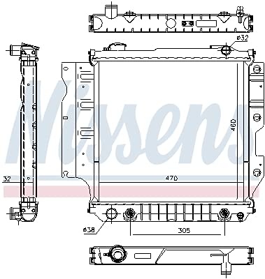 Nissens 60993 Kühler, Motorkühlung