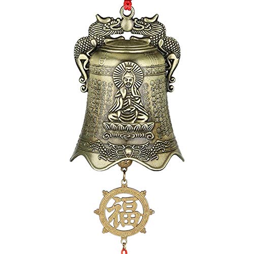 Feng Shui Glocken Glocke Klangspiel Buddhistische Glöckchen Glückverheißende Glückliche Buddha-Glocke, Die Wind-Glockenspiel-Glücks-Hängendes Dekor-Auto-Hängende Glocken-Frieden-Antiker Bronze-Glocken