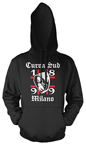 Uglyshirt89 Curva Sud Milano Männer und Herren Kapuzenpullover | Fussball Kleidung Geschenk | M1 (XXL, Schwarz)