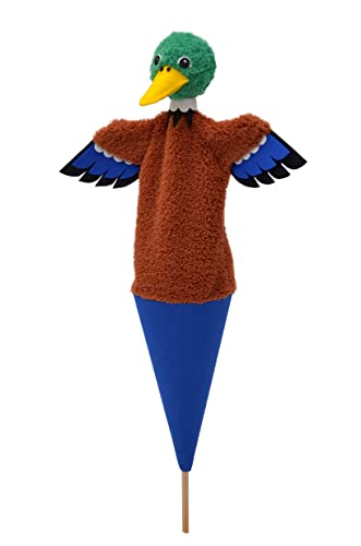 Marionette Handpuppe Tierhandpuppen Erpel Ente 53 cm, Ideal für Puppentheatre und Rollenspiele, für Kinder Baby Jungen Mädchen