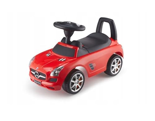 COIL, Rutschauto, Mercedes-Benz SLS AMG, Rutscher, Kinderfahrzeug, Kinderauto Lizenz, Multimedia-Lenkrad, über 18 Monate alt (Rot)