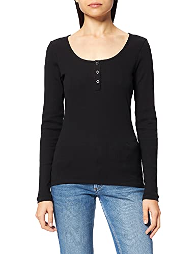 ICHI IHSUPER LS Sweatshirt Damen Longsleeve Langarmshirt Shirt, Größe:XL, Farbe:Black (194008)