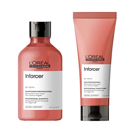L‘Oréal Professionel Serie Expert Inforcer-Haarshampoo zu 300 ml und Conditioner zu 200 ml im Set