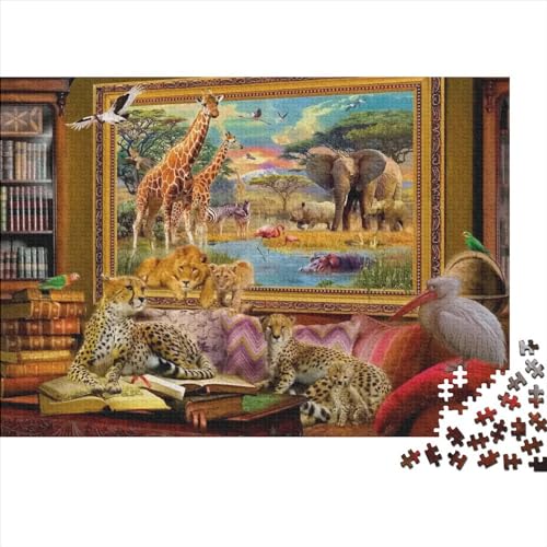 Holzpuzzle 1000 Teile Animals in The Room Puzzle-Spielzeug Für Erwachsene 1000pcs (75x50cm) Beste Heimdekoration