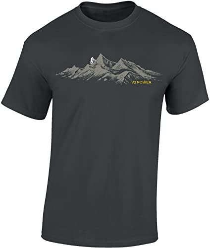 Fahrrad T-Shirt Herren : V2 Power - Sport Tshirts Herren - Mountainbike Shirt (4XL)