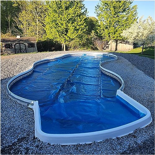 AviiSo Solarfolie Poolabdeckung für Winter Sommer, Nutzen Sie die Sonne, um den Pool zu erwärmen, Blauer, wärmespeichernder Luftpolster-Deckenbezug 400-Mikron-Blase (Size : 3.5m x 8m(1 1ftx26ft))