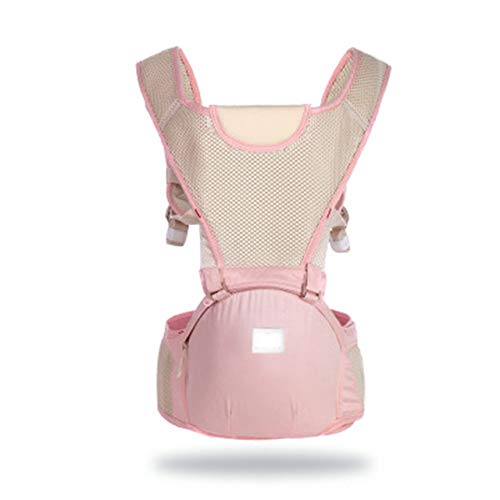 Babytrage Sommer Atmungs Baby-Hip Sitz Taille Hocker Ergonomische Kindertrage Für Baby Neugeborenen Einstellbare,Rosa