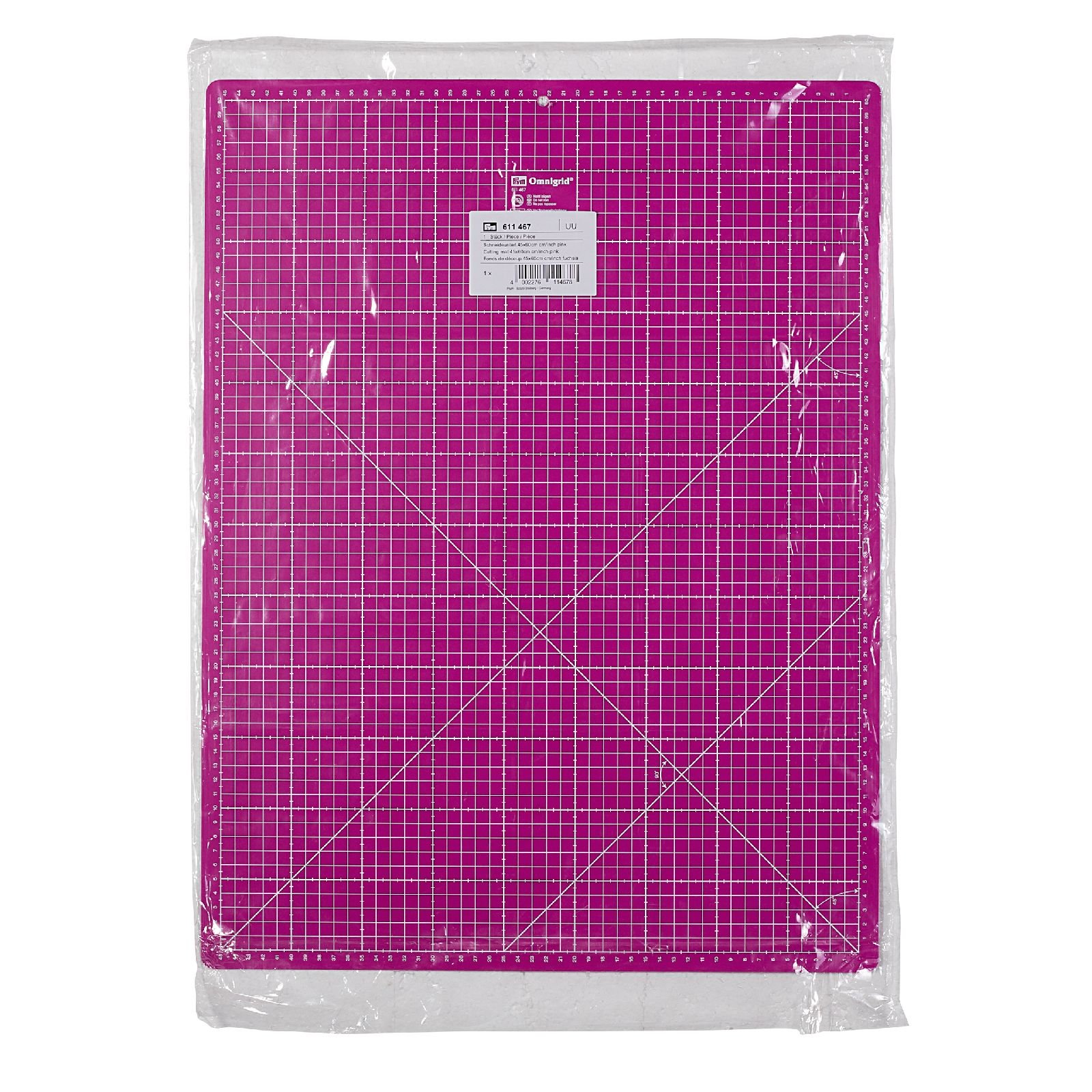 Prym Schneideunterlage 45 x 60 cm cm/inch pink, Kunststoff, 60 x 45 x 0.2 cm