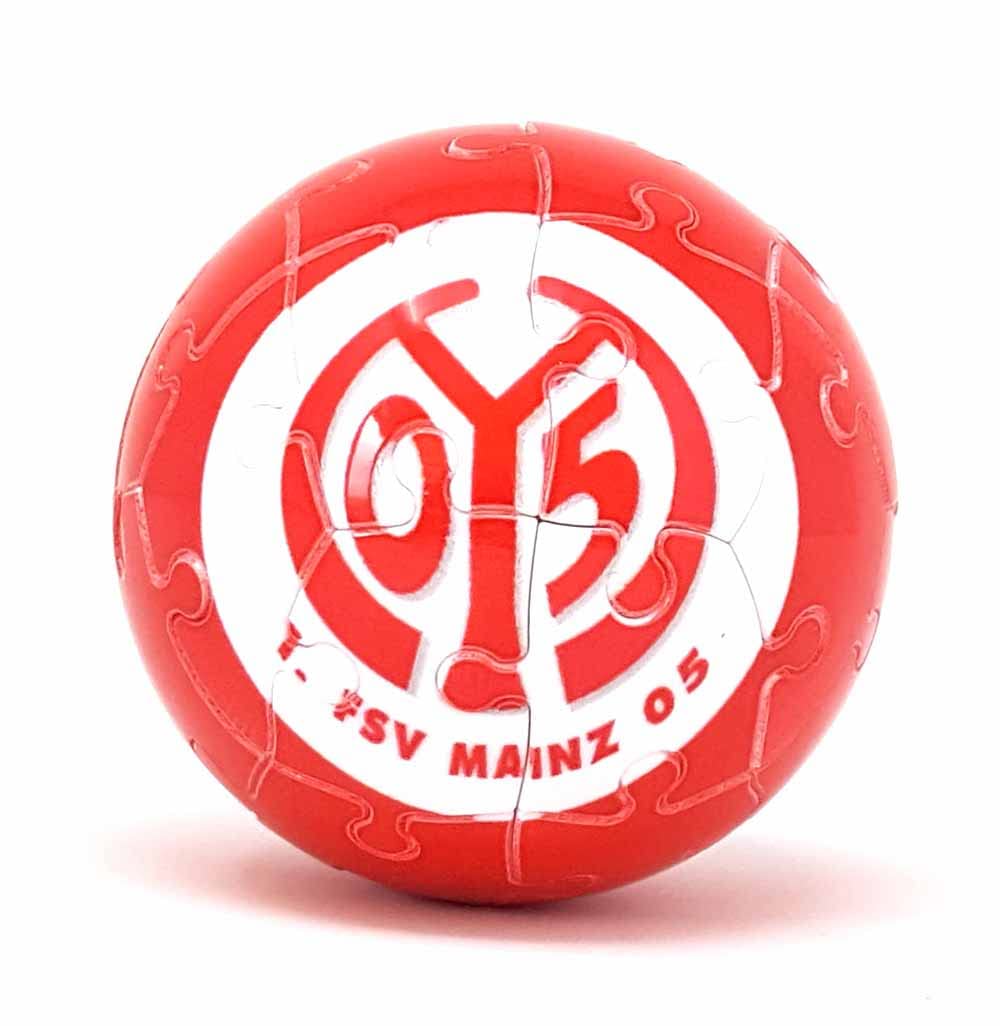 Windworks 5 cm Puzzleball 27 Teile Fußball Bundesliga mit Vereinslogo (1 FSV Mainz 05)