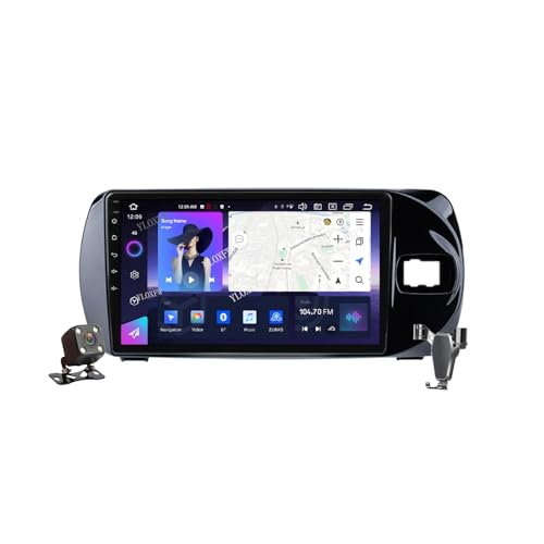 YLOXFW Android 12.0 Autoradio Stereo Navi mit 4G 5G WiFi DSP Carplay für Vitz 2016-2020 Sat GPS Navigation 9 Zoll MP5 Multimedia Video Player FM BT Receiver,M6 pro plus3