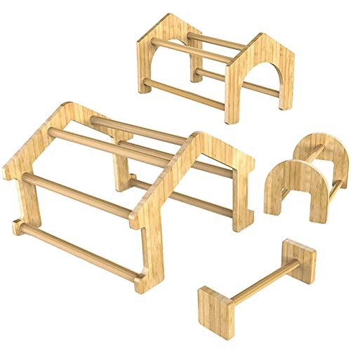 EUKKIC 4 Stück Bambus-Hühnersitz-Set, starke Rahmenstange für Stall und Brut