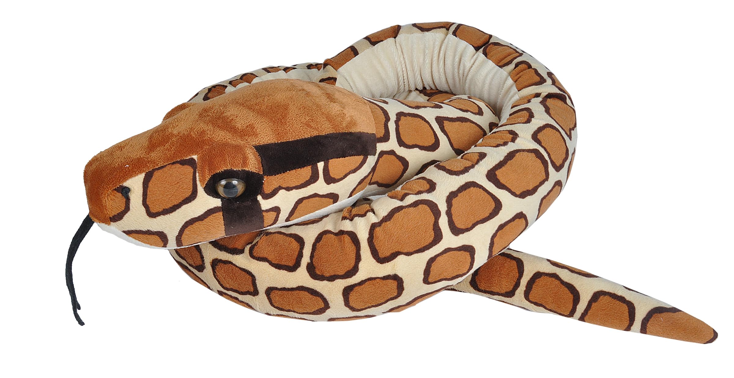 Wild Republic Plush Snake Jumbo Burmesische Python, Plüsch-Schlange, Riesen-Kuscheltier, 280 cm, Baby Shower Geschenk, Stofftier, Füllung aus recycelten Wasserflaschen