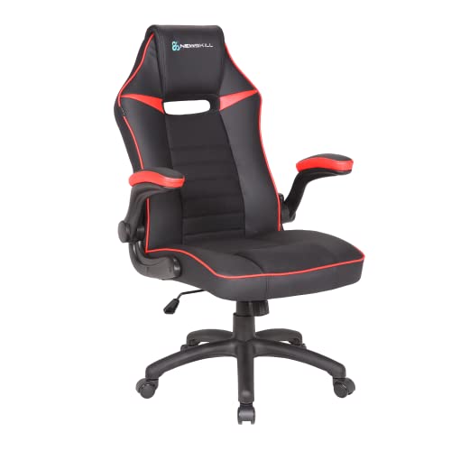 Newskill Nayuki Gaming-Stuhl mit 2,5 D Rückenlehne, gepolsterte, verstellbare Armlehnen, Rückenlehne mit Wippmechanismus, Rot