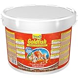 Tetra Goldfish Flakes - Flocken-Fischfutter für alle Goldfische und andere Kaltwasserfische, 10 L Eimer