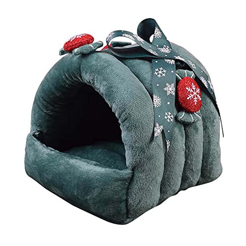 Winterbett für Hamster, warmes Haus, gemütliches Plüschversteck mit niedlichem Höhlen-Design für kleine Tiere, zum Schlafen