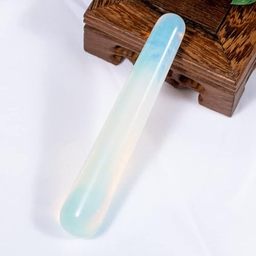 Natürlicher Rosenquarz-Kristall-Massagestab Haushalt (Color : Opal)