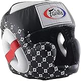 Fairtex Kopfschutz Super Sparring HG10, schwarz/weiß, XL