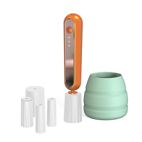 Make-up-Bürstenreinigungstrockner mit automatischem Rotator und faltbarem Silikon kann orange sein