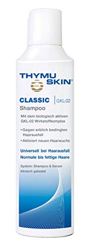 Thymuskin Classic Shampoo - Mittel gegen Haarausfall für Frauen & Männer - aktiviert neuen Haarwuchs - durch klinische Studien bestätigt - keine Nebenwirkungen - 200ml
