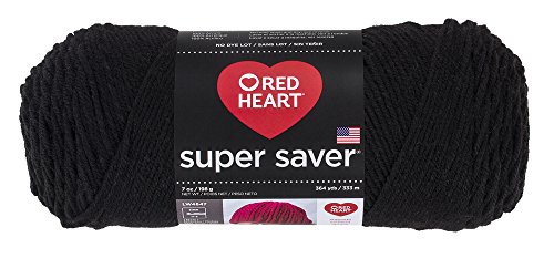 Red Heart Supersaver Garn, Textil, Massiv: Schwarz, Each, 333