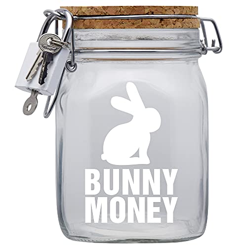 Spardose Bunny Money Weiss Geld Geschenk Idee Transparent L